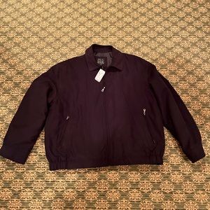 NWT Joseph A Bank Black Microsuede Jacket